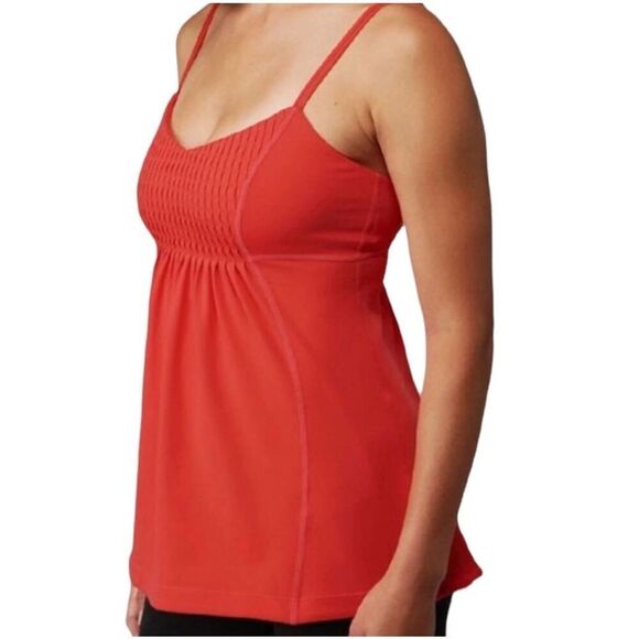Lululemon Tops - Lululemon Dance Fouette Tank Top Activewear Yoga Smocked Red Orange Size 4